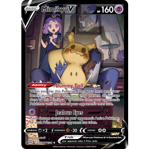 Rare Holo V Mimikyu V TG16/30 Pokemon TCG Sword & Shield Brilliant Stars Trainer Gallery