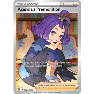 Rare Ultra Acerola's Premonition TG24/30 Pokemon TCG Sword & Shield Brilliant Stars Trainer Gallery