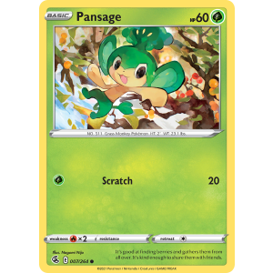 Pansage 7/264 Pokemon TCG Sword & Shield Fusion Strike