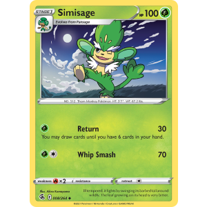 Simisage 8/264 Pokemon TCG Sword & Shield Fusion Strike