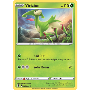 Virizion 15/264 Pokemon TCG Sword & Shield Fusion Strike