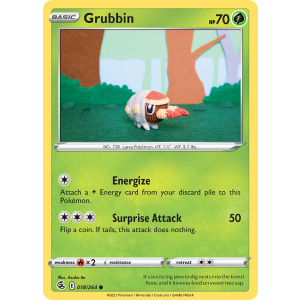 Grubbin 18/264 Pokemon TCG Sword & Shield Fusion Strike