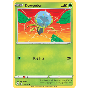 Dewpider 19/264 Pokemon TCG Sword & Shield Fusion Strike