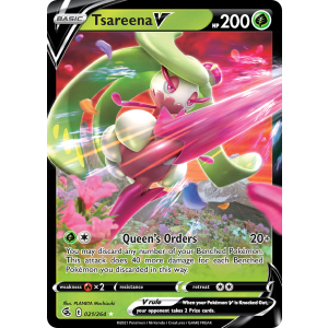 Rare Holo V Tsareena V 21/264 Pokemon TCG Sword & Shield Fusion Strike