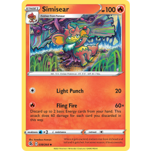 Simisear 38/264 Pokemon TCG Sword & Shield Fusion Strike