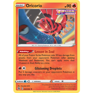 Oricorio 42/264 Pokemon TCG Sword & Shield Fusion Strike