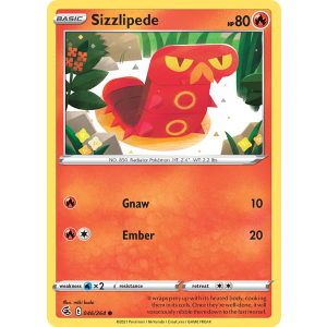 Sizzlipede 46/264 Pokemon TCG Sword & Shield Fusion Strike