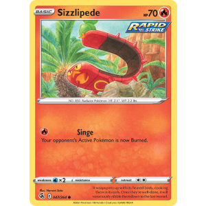 Sizzlipede 47/264 Pokemon TCG Sword & Shield Fusion Strike