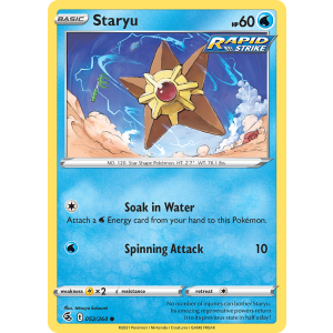 Staryu 52/264 Pokemon TCG Sword & Shield Fusion Strike