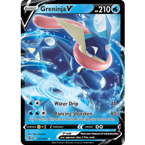 Rare Holo V Greninja V 73/264 Pokemon TCG Sword & Shield Fusion Strike