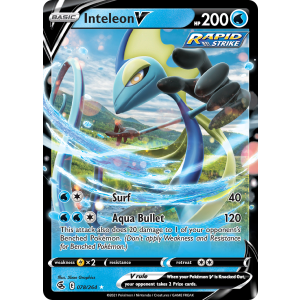 Rare Holo V Inteleon V 78/264 Pokemon TCG Sword & Shield Fusion Strike