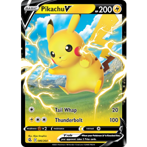 Rare Holo V Pikachu V 86/264 Pokemon TCG Sword & Shield Fusion Strike