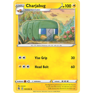 Charjabug 100/264 Pokemon TCG Sword & Shield Fusion Strike