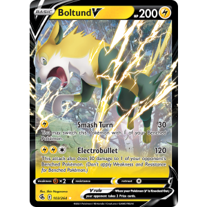 Rare Holo V Boltund V 103/264 Pokemon TCG Sword & Shield Fusion Strike