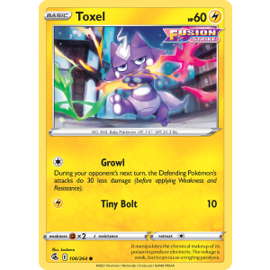 Toxel 106/264 Pokemon TCG Sword & Shield Fusion Strike