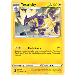 Rare Holo Toxtricity 107/264 Pokemon TCG Sword & Shield Fusion Strike