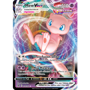 Rare Holo VMAX Mew VMAX 114/264 Pokemon TCG Sword & Shield Fusion Strike