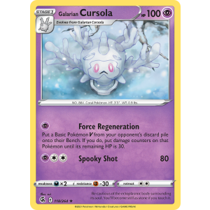 Galarian Cursola 118/264 Pokemon TCG Sword & Shield Fusion Strike