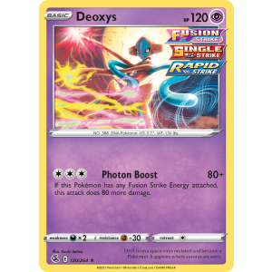 Rare Holo Deoxys 120/264 Pokemon TCG Sword & Shield Fusion Strike