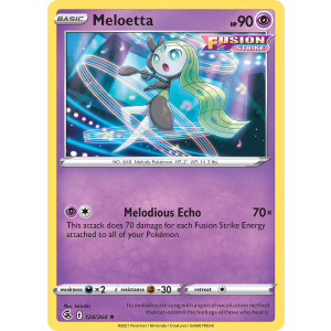 Meloetta 124/264 Pokemon TCG Sword & Shield Fusion Strike