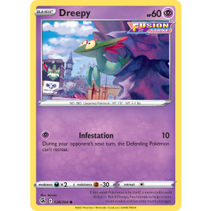 Dreepy 128/264 Pokemon TCG Sword & Shield Fusion Strike