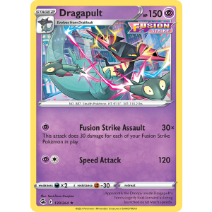 Rare Holo Dragapult 130/264 Pokemon TCG Sword & Shield Fusion Strike