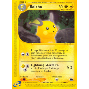 Raichu 27/144 Pokemon TCG E-Card Skyridge