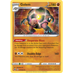 Golem 137/264 Pokemon TCG Sword & Shield Fusion Strike