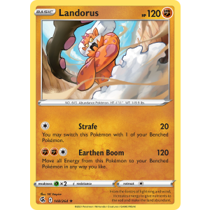 Rare Holo Landorus 148/264 Pokemon TCG Sword & Shield Fusion Strike