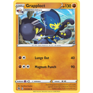 Grapploct 153/264 Pokemon TCG Sword & Shield Fusion Strike