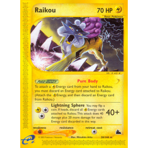 Raikou 28/144 Pokemon TCG E-Card Skyridge