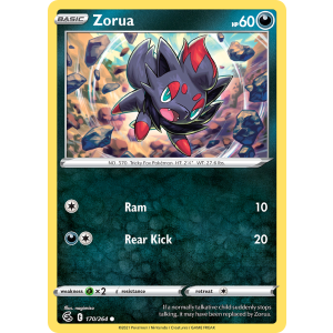 Zorua 170/264 Pokemon TCG Sword & Shield Fusion Strike