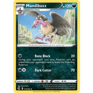 Mandibuzz 173/264 Pokemon TCG Sword & Shield Fusion Strike