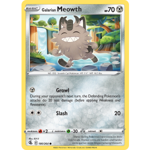 Galarian Meowth 180/264 Pokemon TCG Sword & Shield Fusion Strike