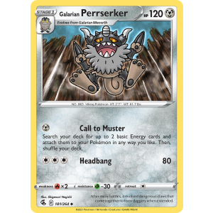 Galarian Perrserker 181/264 Pokemon TCG Sword & Shield Fusion Strike