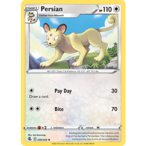 Persian 200/264 Pokemon TCG Sword & Shield Fusion Strike