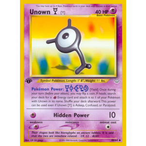 Unown Y 40/64 Pokemon TCG Neo Neo Revelation