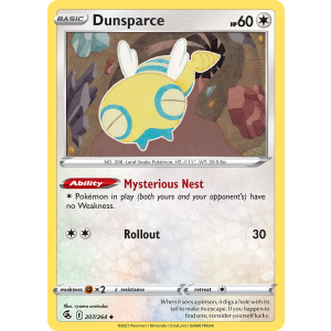 Dunsparce 207/264 Pokemon TCG Sword & Shield Fusion Strike