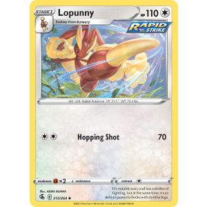 Lopunny 213/264 Pokemon TCG Sword & Shield Fusion Strike