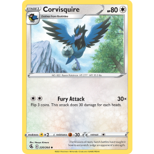 Corvisquire 220/264 Pokemon TCG Sword & Shield Fusion Strike