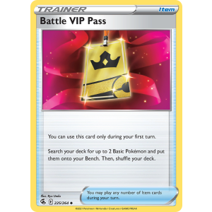 Battle VIP Pass 225/264 Pokemon TCG Sword & Shield Fusion Strike