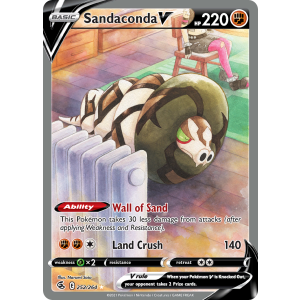 Rare Ultra Sandaconda V 252/264 Pokemon TCG Sword & Shield Fusion Strike