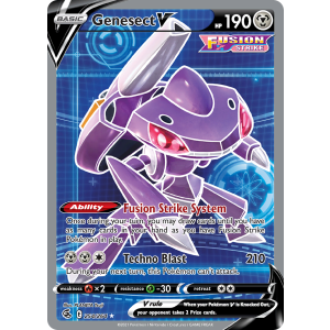 Rare Ultra Genesect V 254/264 Pokemon TCG Sword & Shield Fusion Strike