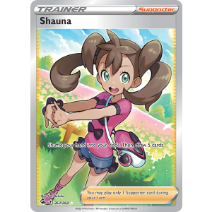 Rare Ultra Shauna 263/264 Pokemon TCG Sword & Shield Fusion Strike