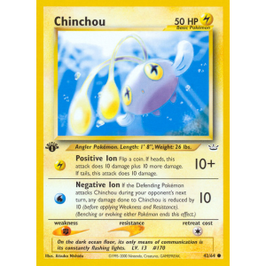 Chinchou 42/64 Pokemon TCG Neo Neo Revelation