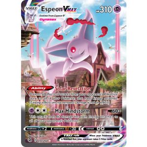 Rare Rainbow Espeon VMAX 270/264 Pokemon TCG Sword & Shield Fusion Strike