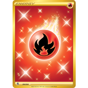 Rare Secret Fire Energy 284/264 Pokemon TCG Sword & Shield Fusion Strike