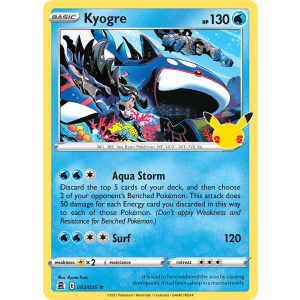 Kyogre 3/25 Pokemon TCG Sword & Shield Celebrations