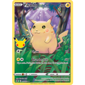 Rare Holo Pikachu 5/25 Pokemon TCG Sword & Shield Celebrations