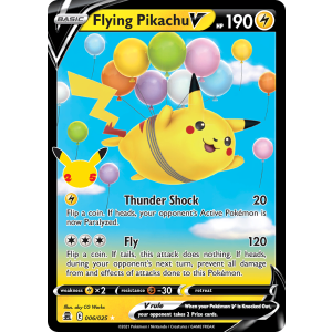 Rare Holo V Flying Pikachu V 6/25 Pokemon TCG Sword & Shield Celebrations